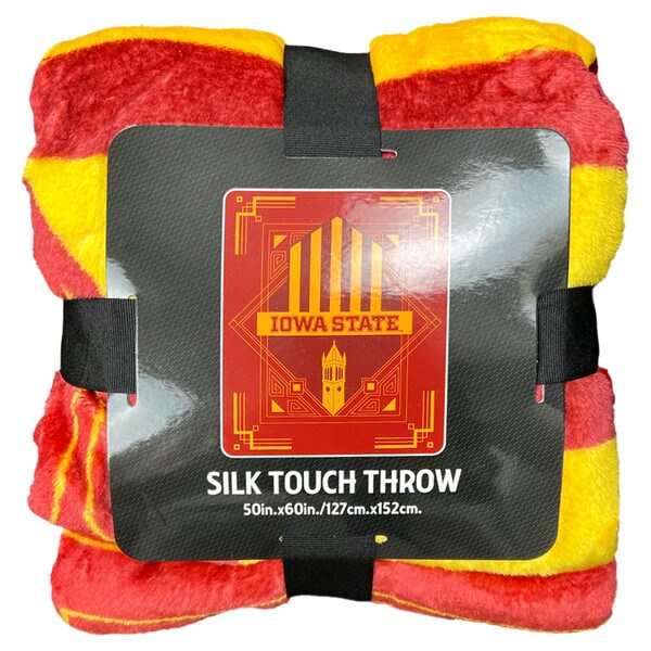 Vintage 5-Bar Cardinal & Gold Silk Touch Throw Blanket (50"x60")
